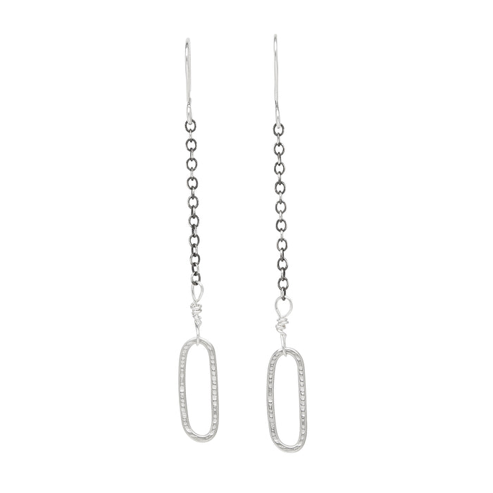 CHAIN-GES DROP EARRINGS SILVER