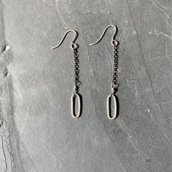 CHAIN-GES DROP EARRINGS SILVER